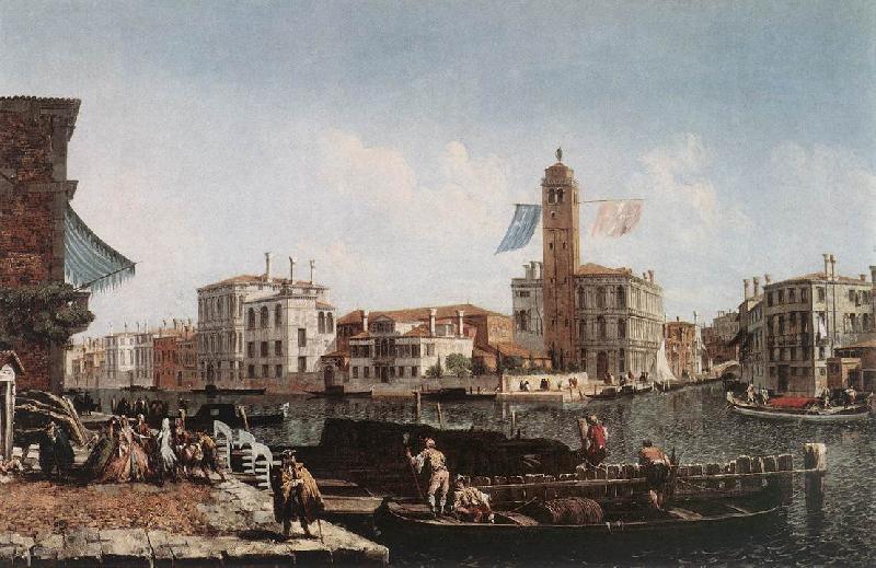 MARIESCHI, Michele The Grand Canal with the Fishmarket sg oil painting picture